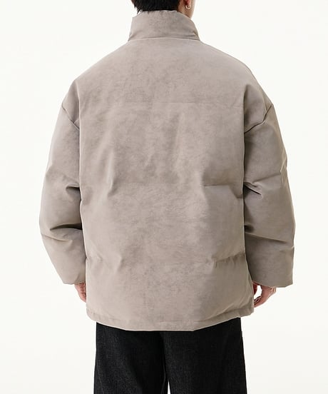 MATTE FAUX LEATHER PAD JACKET /6color