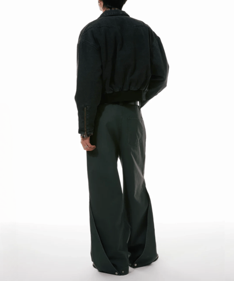 WIDE STRAIGHT WORK PANTS /2color