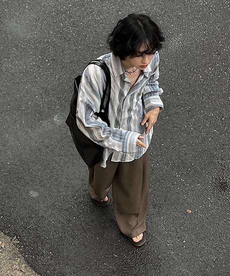 LAZY STYLE STRIPED SHIRT
