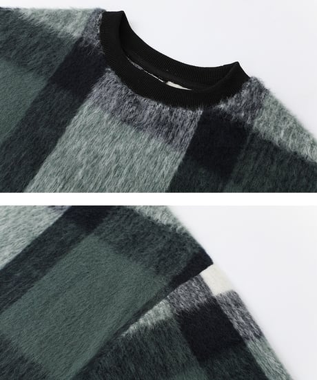【一部即納】MOHAIRBLOCK FUZZ KNIT