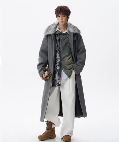 LUXFUR WOOL COAT /3color