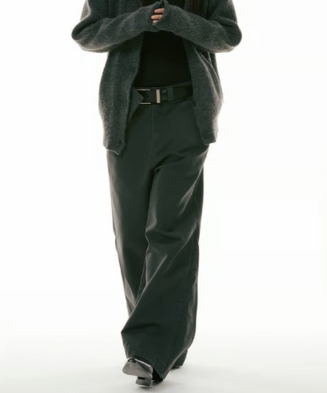 WIDE STRAIGHT WORK PANTS /2color