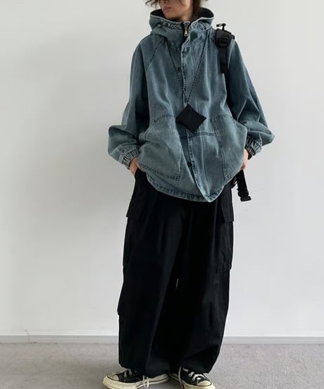 STREET HOODIE DENIM JACKET