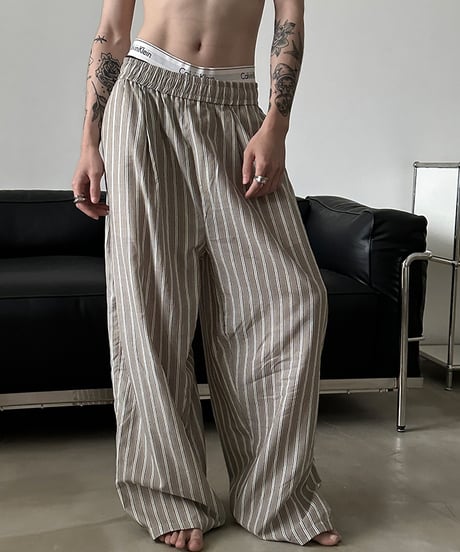 LOOSE STRIPED EASY PANTS