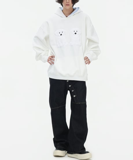 DIAGONAL BUTTON DENIM