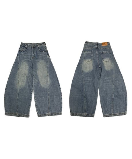 WASHED WIDE LEG JEANS(25SSMODEL)