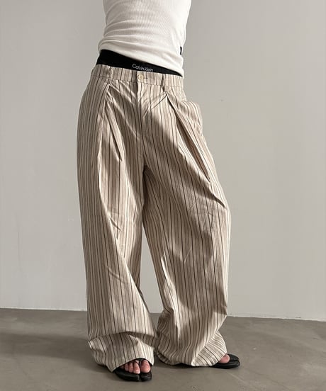 PARALLEL STRIPE WIDE PANTS /2color
