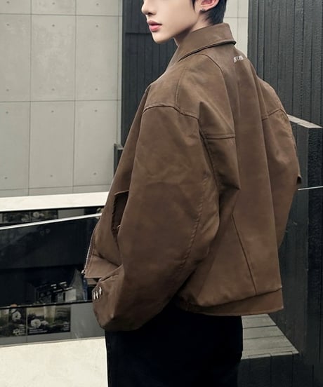 SHORT FAUX LEATHER RIDERS /2color