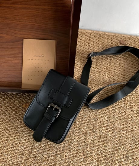 FAUX LEATHER MINI SHOULDER /2color