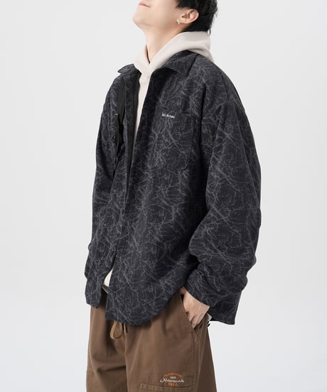 TIE-DYE CORDUROY LOOSE SHIRT /3color