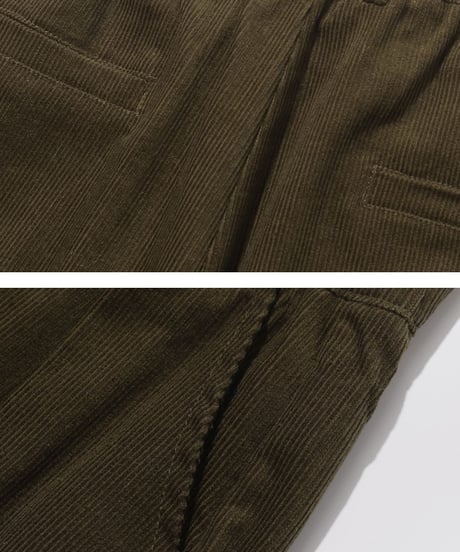 CORDUROY WIDE TUCK PANTS /2color