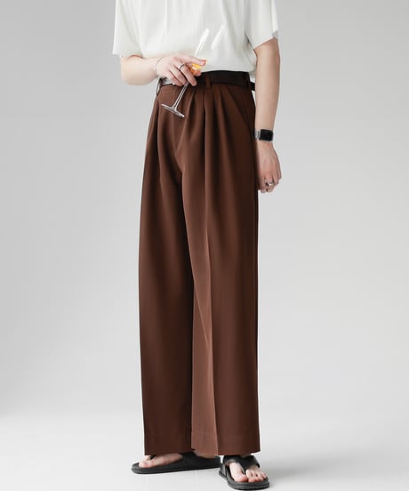 LOOSE DRAPE TUCK PANTS /3color