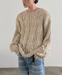 LOW GAUGE OPENWORK KNIT /2color
