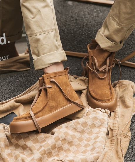 LEATHER HIGHTOP MOCCASIN BOOTS