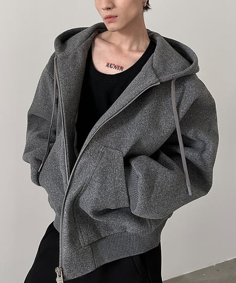 TECH MELTON HOODIE JACKET /2color