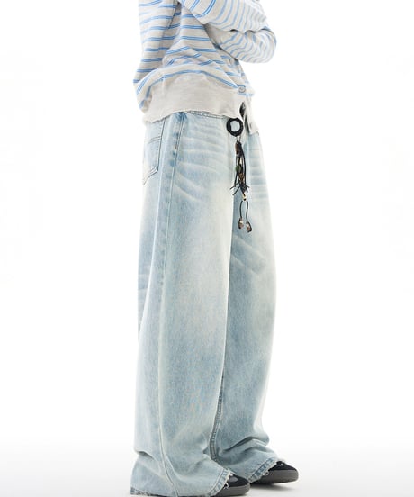 LOOSE BAGGY WASHED JEANS