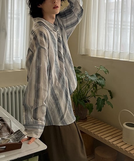 LAZY STYLE STRIPED SHIRT