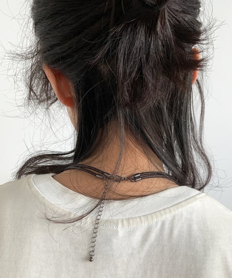 LEATHER NECKLACE-VINTAGEMETAL