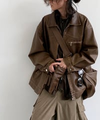 FAUX LEATHER VINTAGE RIDERS /2color