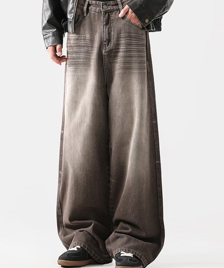 WAVY WASHED WIDE DENIM /2color