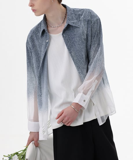 【予約販売】MISTFADE DENIM SHEER SHIRT