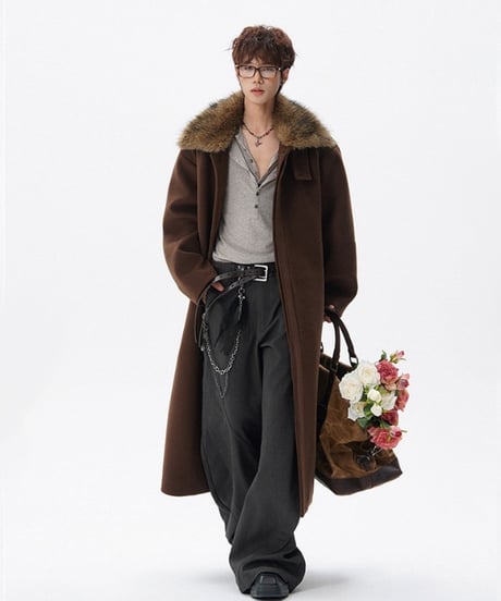 LUXFUR WOOL COAT /3color