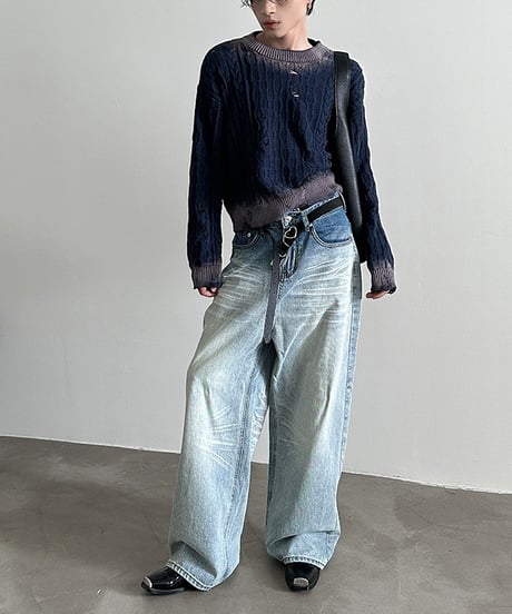 GRADIENT WASH WIDE DENIM