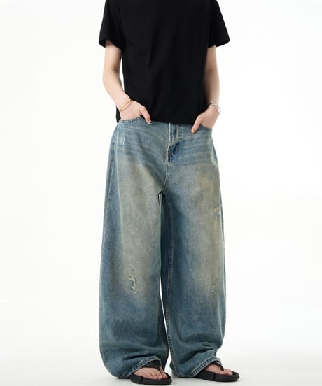 DIRTWASH WIDE LRG JEANS