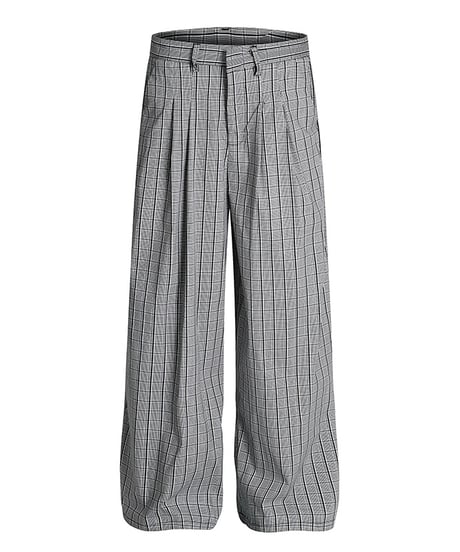 URBAN CHECK WIDE PANTS
