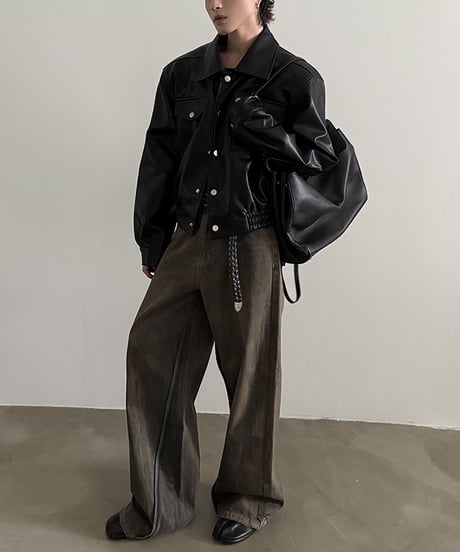 SHORT FAUX LEATHER JACKET