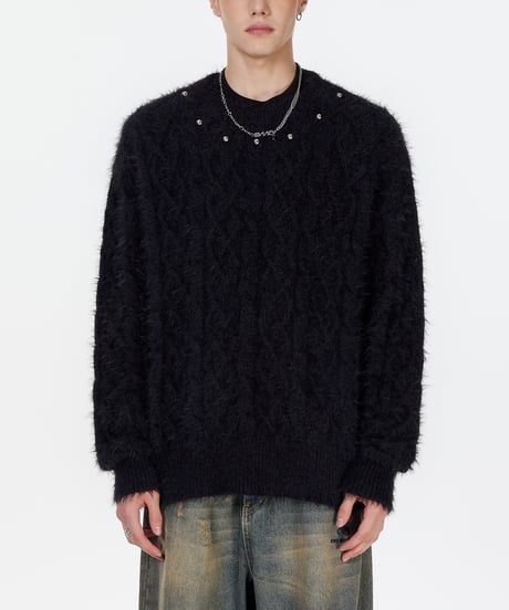 NOBLESTUD CABLE KNIT /2color