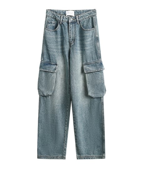 VINTAGE WASHED CARGO DENIM