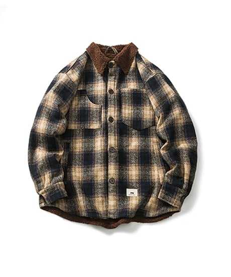 VINTAGE CHECK BOA JACKET /2color
