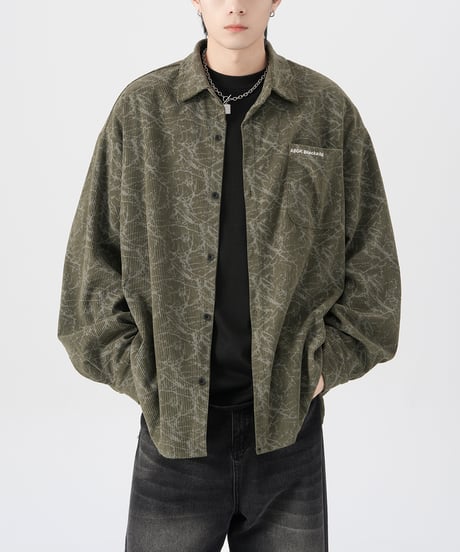 TIE-DYE CORDUROY LOOSE SHIRT /3color
