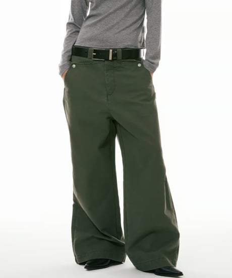 WIDE STRAIGHT WORK PANTS /2color