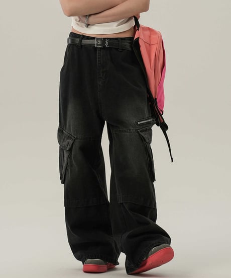 VINTAGE WASH CARGO DENIM /3color
