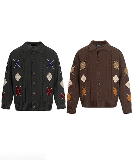CLASSICARGYLE KNIT CARDIGAN /2color