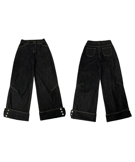 CUFFEDGE BUTTON DENIM