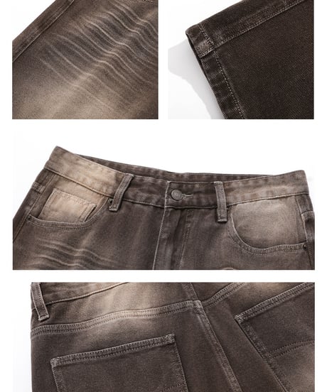 WAVY WASHED WIDE DENIM /2color