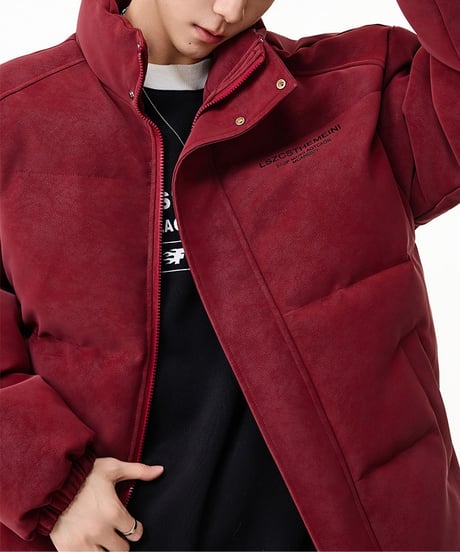MATTE FAUX LEATHER PAD JACKET /6color