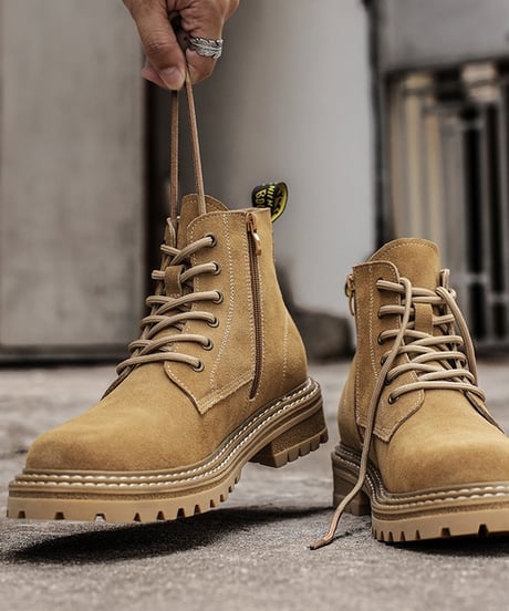 SIDE-ZIP HIGHTOP LEATHER BOOTS