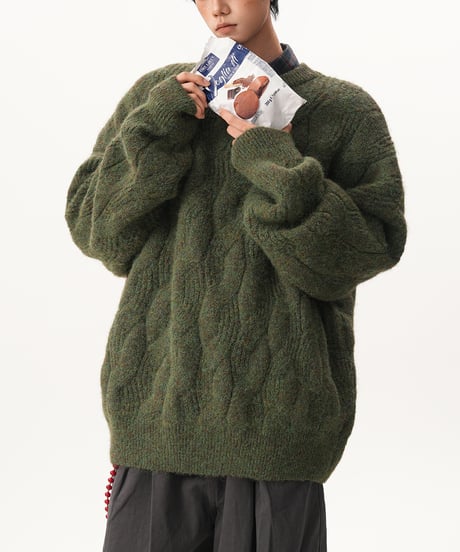 WOOLMIX TEXTURE KNIT /4color