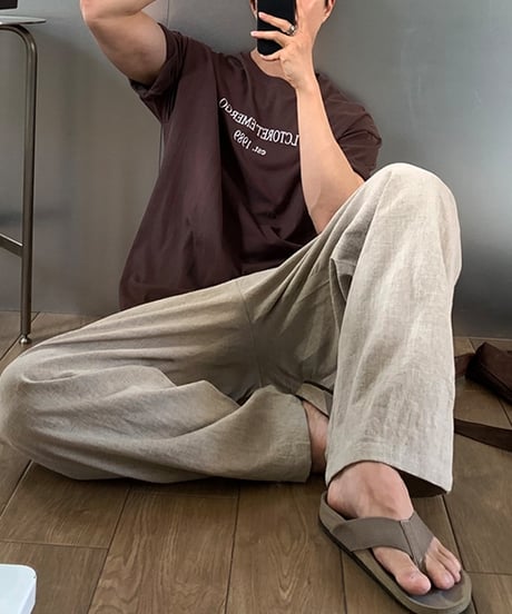 LINEN BLEND FLOW PANTS /2color