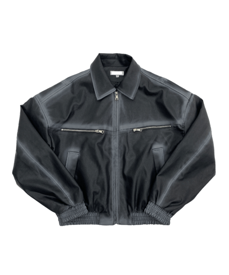 FADETRACK FAUX LEATHER JACKET /2color