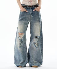 90S WIDE LEG DENIM（with damage）