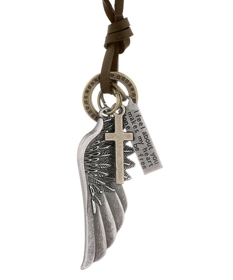 VINTAGE WING LEATHER NECKLACE