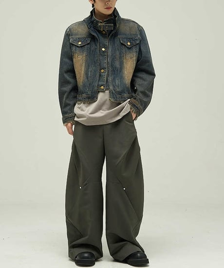 CROPPED DENIM RIDERS JACKET