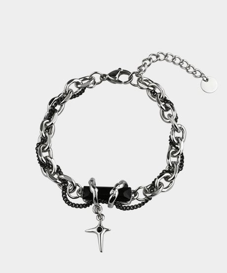 BLACK CRYSTAL STAR BRACELET
