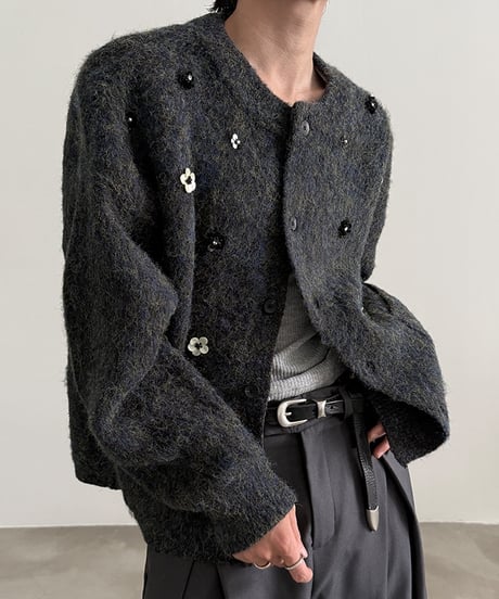HAND-BEADED FLORAL LUXURY CARDIGAN