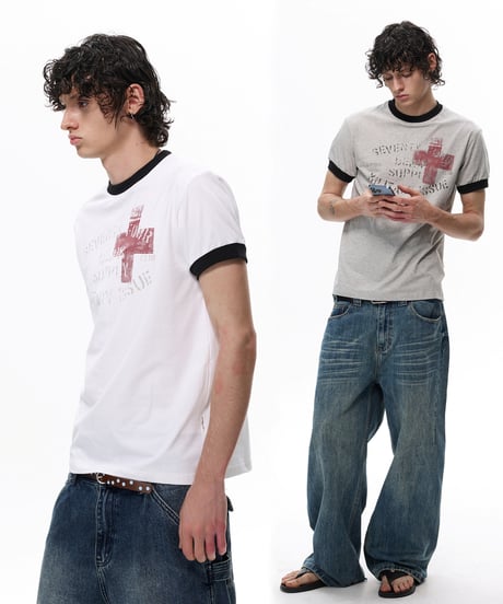 VINTAGECROSS RINGER TEE /3color
